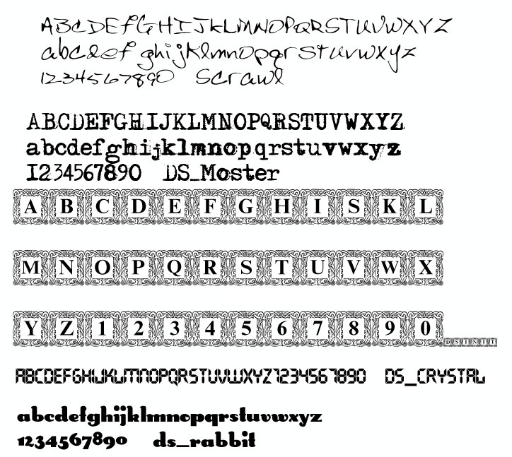 letters fonts. These fonts do not come with