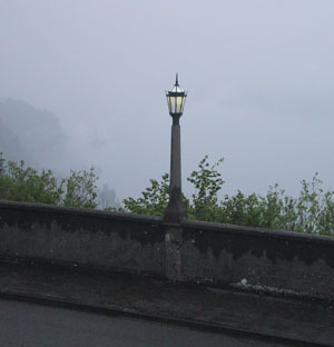 lamp over Crown Point, looking out at the Columbia River, Vancouver WA US